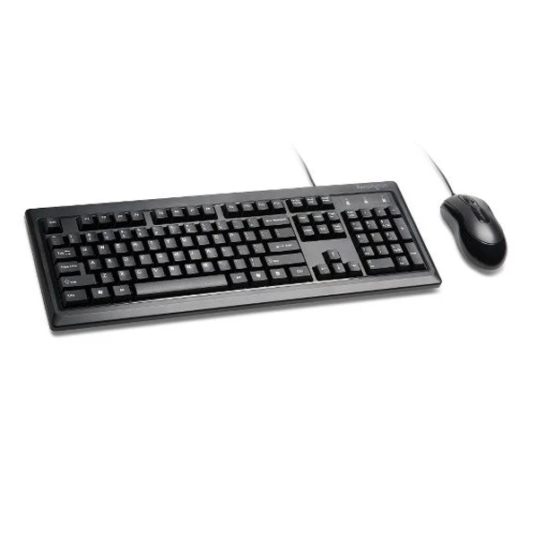 Kensington - Keyboard and mouse set - Spanish - USB - All black