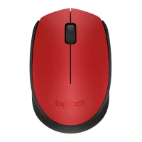Logitech M170 - Ratón - diestro y zurdo - inalámbrico - 2.4 GHz - receptor inalámbrico USB - rojo