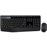 Logitech Wireless Combo MK345 - Juego de teclado y ratón - inalámbrico - 2.4 GHz - QWERTY - español - negro, azul